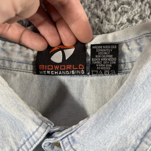 Orange County Choppers Denim Cut Off Vest Mens 2XL Sleeveless Y2K Double Sided - Picture 10 of 12